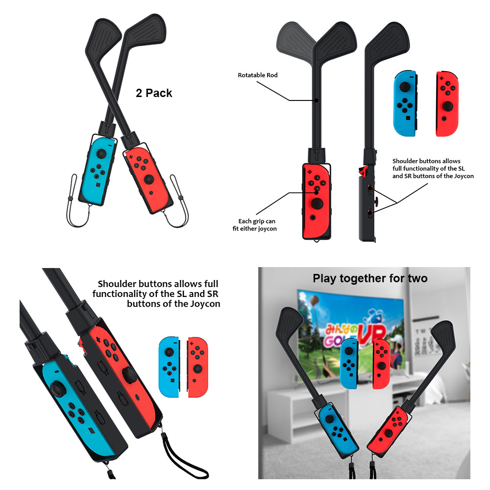 JYS JYS-NS215 10-in-1 Motion Control Grips Holder Golf Clubs Wrist Dance Band Handle Leg Strap Tennis Racket Game Accessories Set for Nintendo Switch JYS JYS-NS215 10-in-1 Motion Control Grips Holder Golf Clubs Wrist Dance Band Handle Leg Strap Tennis Racket Game Accessories Set for Nintendo Switch